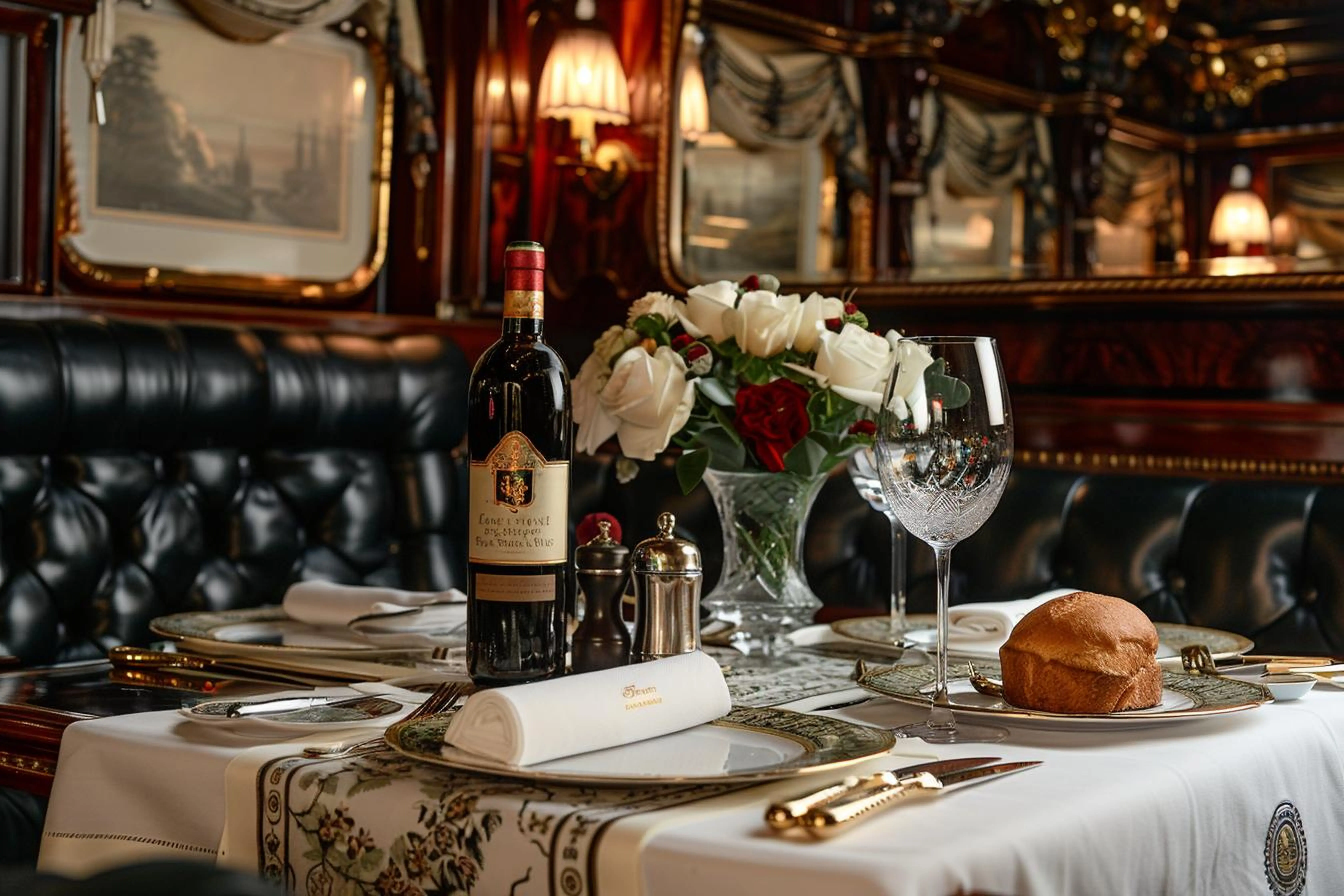 Gourmet cuisine in a luxurious lounge